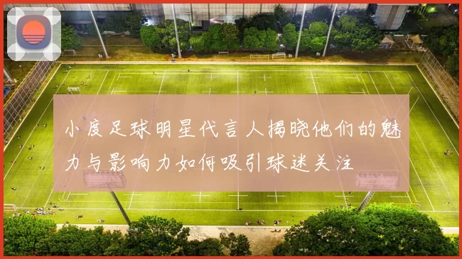 小度足球明星代言人揭晓他们的魅力与影响力如何吸引球迷关注